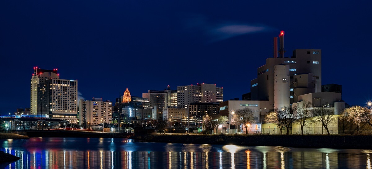 Downtown Rochester At Night